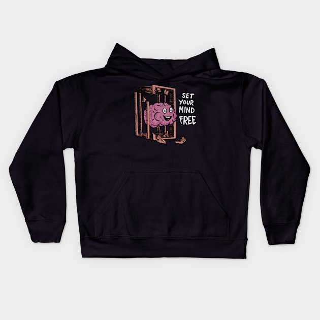 Set Your Mind Free Kids Hoodie by Zackendri